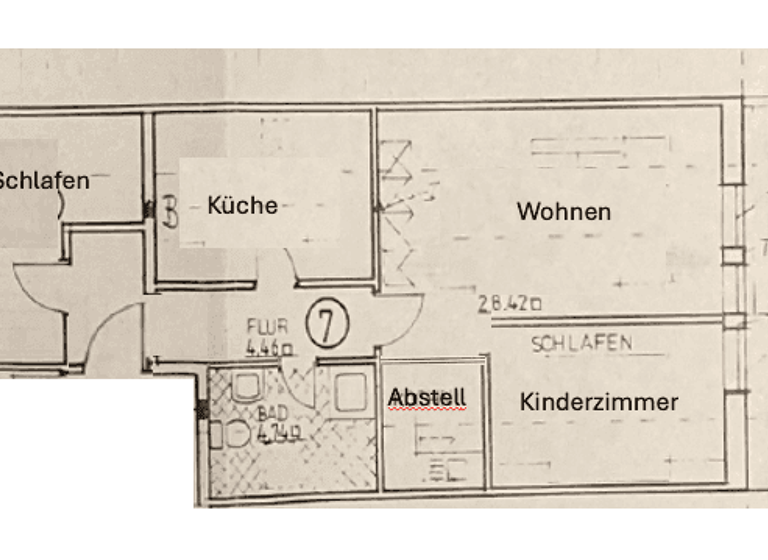 Wohnung zur Miete 550 € 3 Zimmer 73 m² 2. Geschoss frei ab sofort Friesoyther Straße 3 Bösel 26219