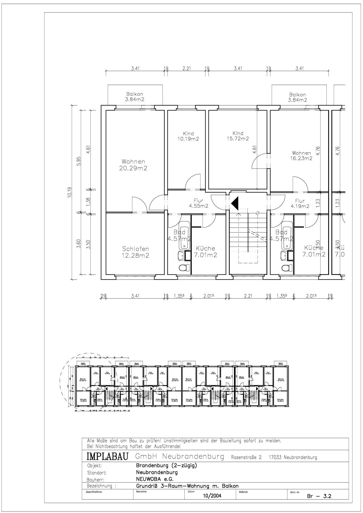 Wohnung zur Miete 285 € 3 Zimmer 59,6 m²<br/>Wohnfläche 5.<br/>Geschoss Gartenstr. 28 Burg Stargard Burg Stargard 17094