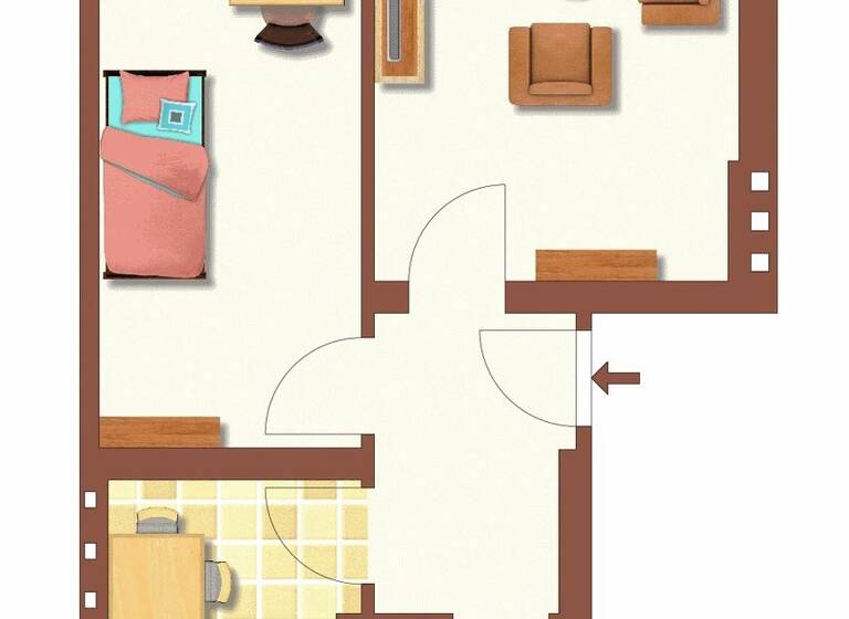 Wohnung zur Miete 479 € 2 Zimmer 48 m² 1. Geschoss frei ab 15.07.2026 Hinter den Holzstrecken 2 Werder Magdeburg 39114