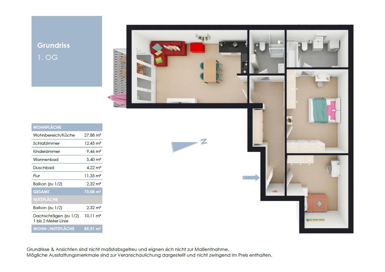 Wohnung zum Kauf 740.000 € 3 Zimmer 73 m²<br/>Wohnfläche 1.<br/>Geschoss Mittersendling München 81369