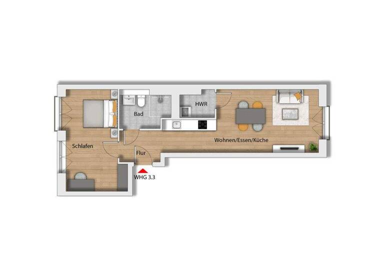 Wohnung zum Kauf provisionsfrei 349.900 € 2 Zimmer 53 m² 3. Geschoss Großkölnstr. 53-55 Aachen 52062