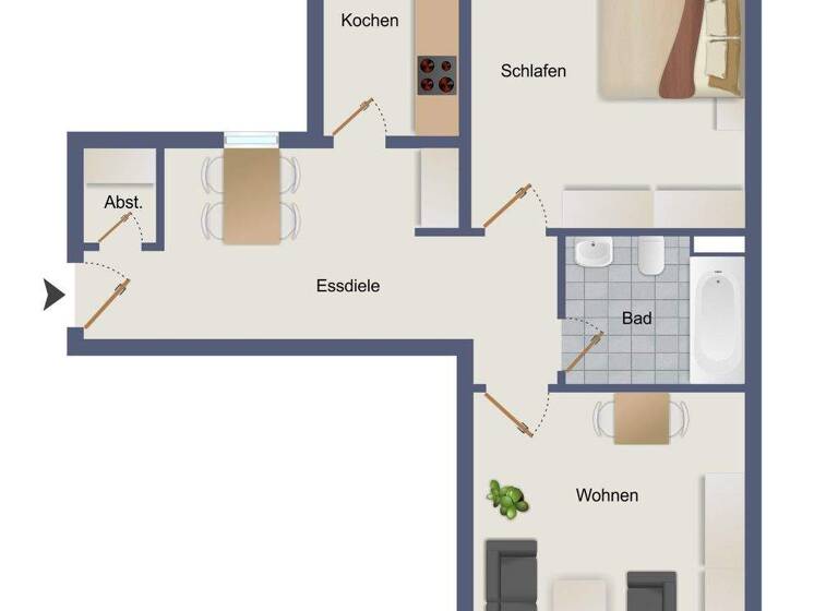 Wohnung zum Kauf 275.000 € 2 Zimmer 61 m² 6. Geschoss Südweststadt Karlsruhe 76133