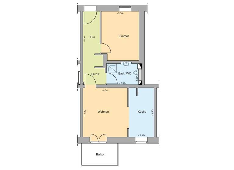 Wohnung zur Miete 848 € 2 Zimmer 66,9 m² 2. Geschoss Albin-Köbis-Str. 10 Markgrafenheide Rostock 18146