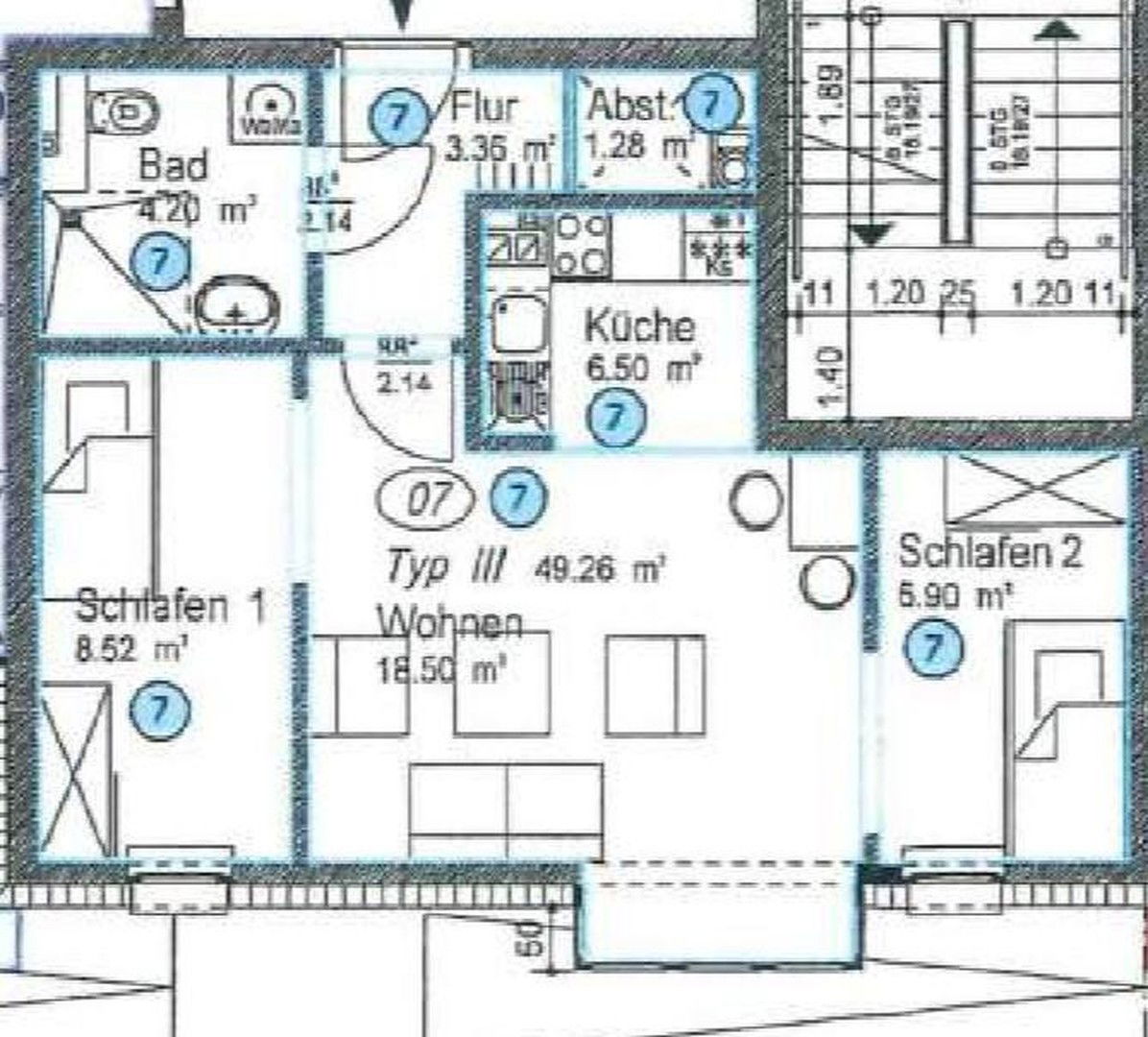 Wohnung zur Miete 797 € 2,5 Zimmer 49,3 m²<br/>Wohnfläche 1.<br/>Geschoss 01.03.2025<br/>Verfügbarkeit Billstedter Hauptstraße 99 Billstedt Hamburg 22117