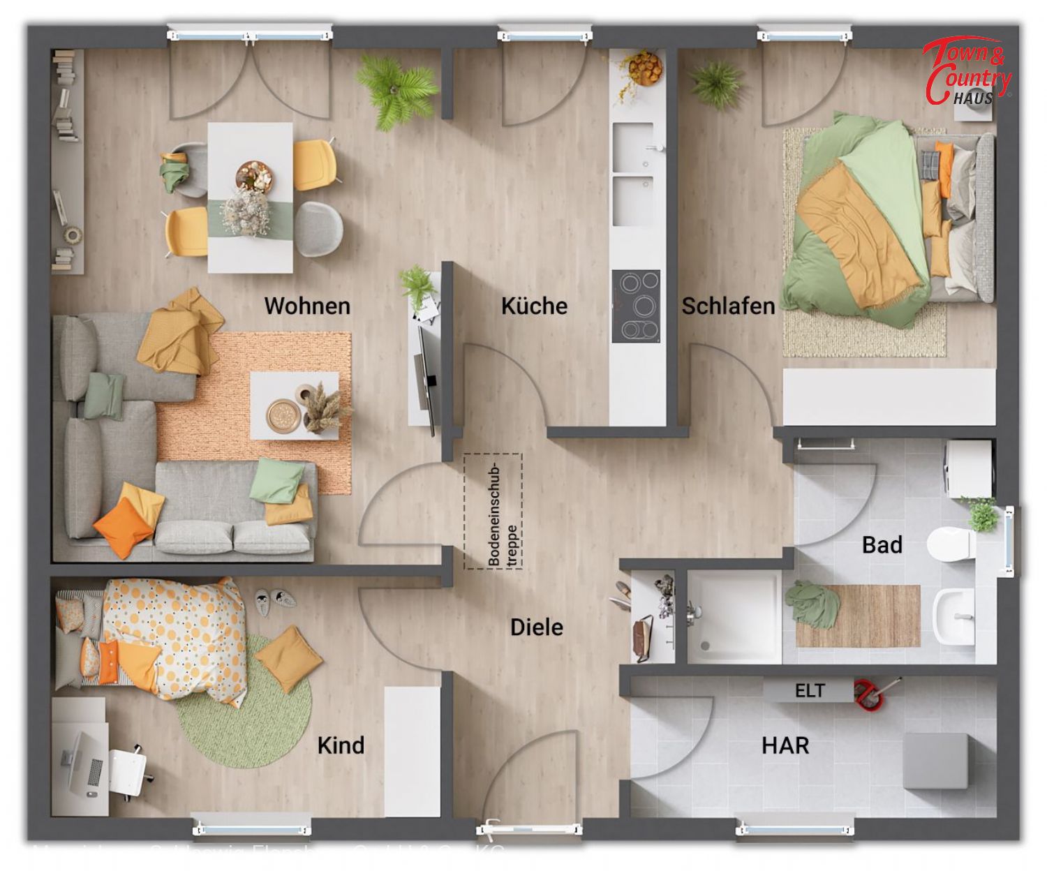 Bungalow zum Kauf provisionsfrei 341.280 € 3 Zimmer 76,8 m²<br/>Wohnfläche 545 m²<br/>Grundstück Schule Nord Schleswig 24837