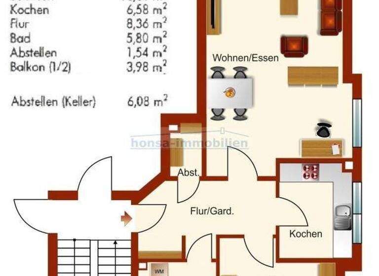 Wohnung zum Kauf 189.000 € 2 Zimmer 64 m² 1. Geschoss Oyten 28876