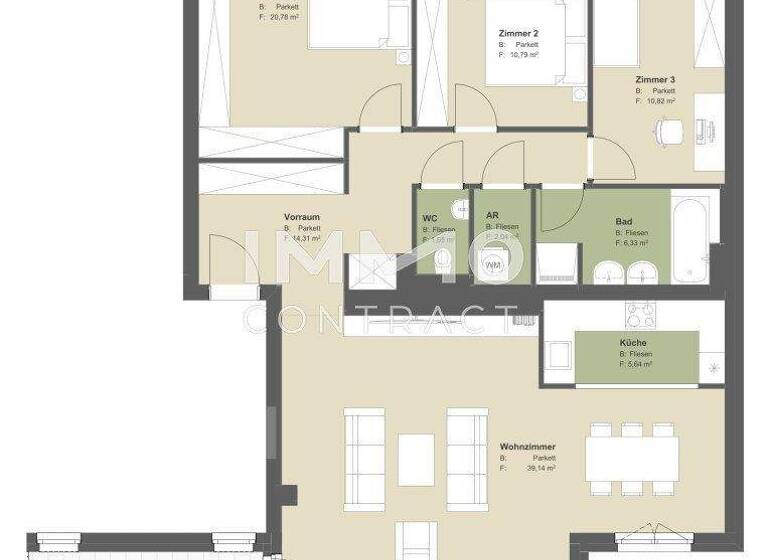 Wohnung zum Kauf - Erstbezug provisionsfrei 654.300 € 4 Zimmer 115,7 m² Wien 1220