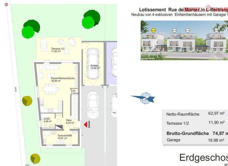 Einfamilienhaus zum Kauf - Erstbezug provisionsfrei 1.803.000 € 5 Zimmer 195 m² 330 m² Grundstück Bertrange 8041
