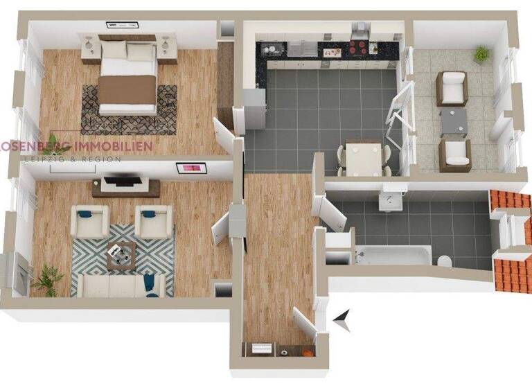 Wohnung zum Kauf 249.900 € 2 Zimmer 79,2 m² EG Gohliser Straße 29 WE07 Gohlis-Süd Leipzig / Gohlis 04155