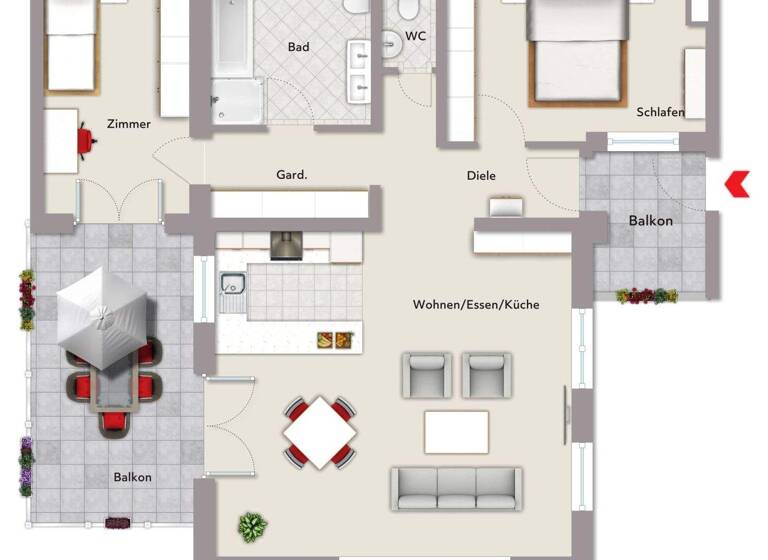 Wohnung zum Kauf 469.000 € 3 Zimmer 105 m² frei ab sofort Schönaich 71101