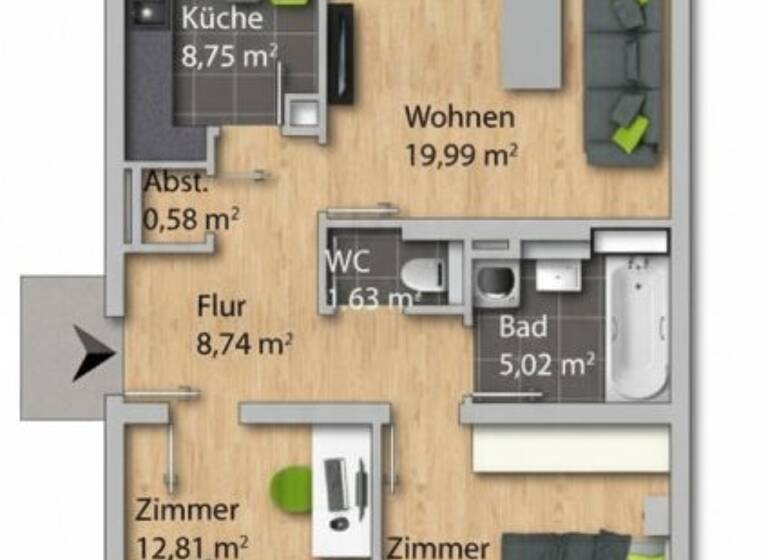 Wohnung zum Kauf 389.000 € 3 Zimmer 72,2 m² EG frei ab 01.03.2027 Wörgl 6300