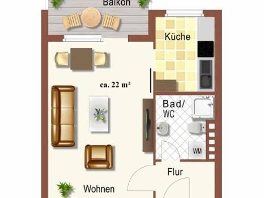 Wohnung zur Miete 360 € 1 Zimmer 34,9 m² frei ab sofort Ifflandstraße Südstadt Südstadt - Bült 30169