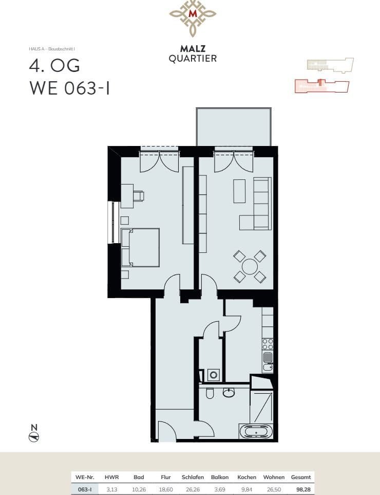 Wohnung zum Kauf provisionsfrei 554.791 € 2 Zimmer 98,3 m²<br/>Wohnfläche Krämpfervorstadt Erfurt 99085