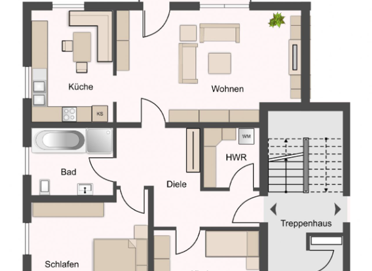 Wohnung zur Miete 1.030 € 3 Zimmer 88 m² Hohenroda Schönwölkau 04509