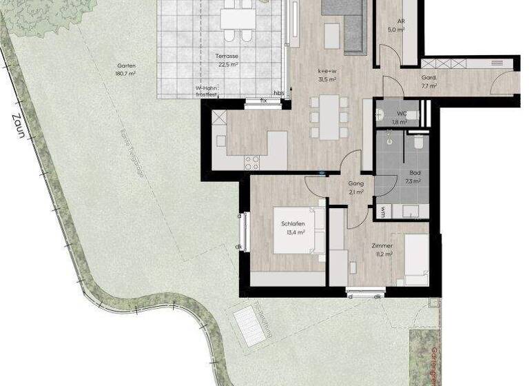 Wohnung zum Kauf - Erstbezug 670.000 € 3,5 Zimmer 80,1 m² EG Raiffeisenstraße 3 Lustenau 6890