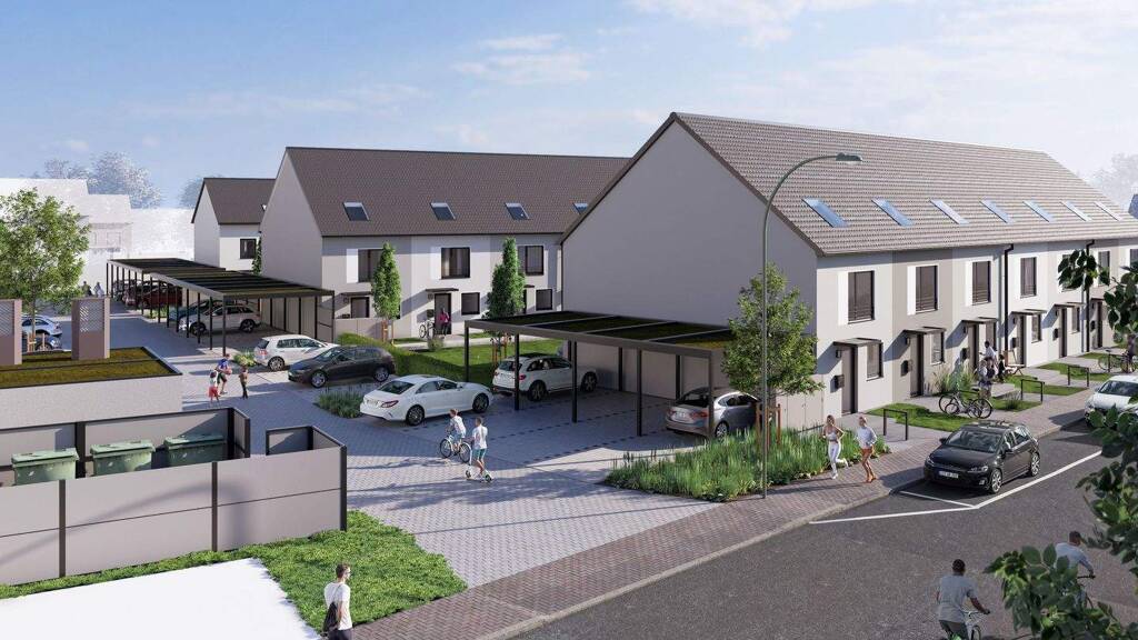 Reihenmittelhaus zum Kauf - Erstbezug provisionsfrei 409.990 € 4 Zimmer 120 m² 153 m² Grundstück Am Bahnhof 29C Griesheim 64347