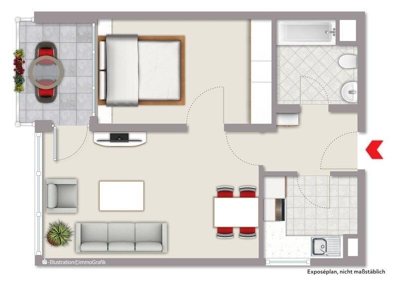 Wohnung zum Kauf 159.000 € 2 Zimmer 50 m²<br/>Wohnfläche 01.04.2025<br/>Verfügbarkeit Waiblingen - Kernstadt Waiblingen 71334