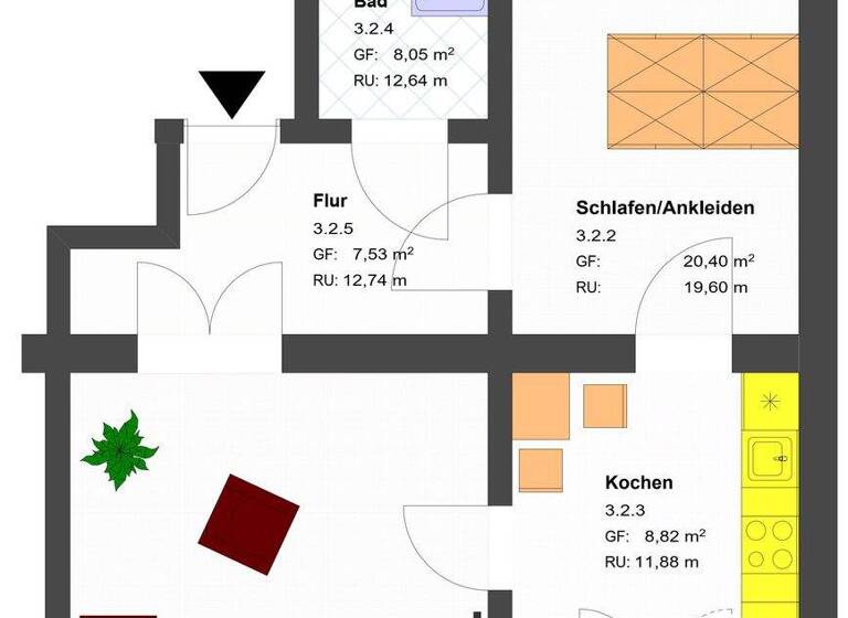Wohnung zur Miete 615 € 2 Zimmer 72,1 m² 2. Geschoss frei ab 01.07.2026 Schillerstraße 7 Innenstadt Görlitz 02826