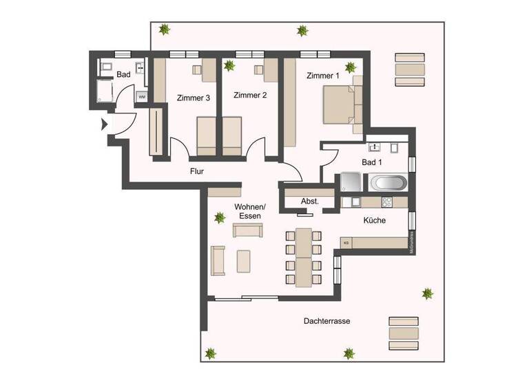 Penthouse zum Kauf - Erstbezug provisionsfrei 829.900 € 4 Zimmer 138 m² 3. Geschoss Berghausen Pfinztal 76327