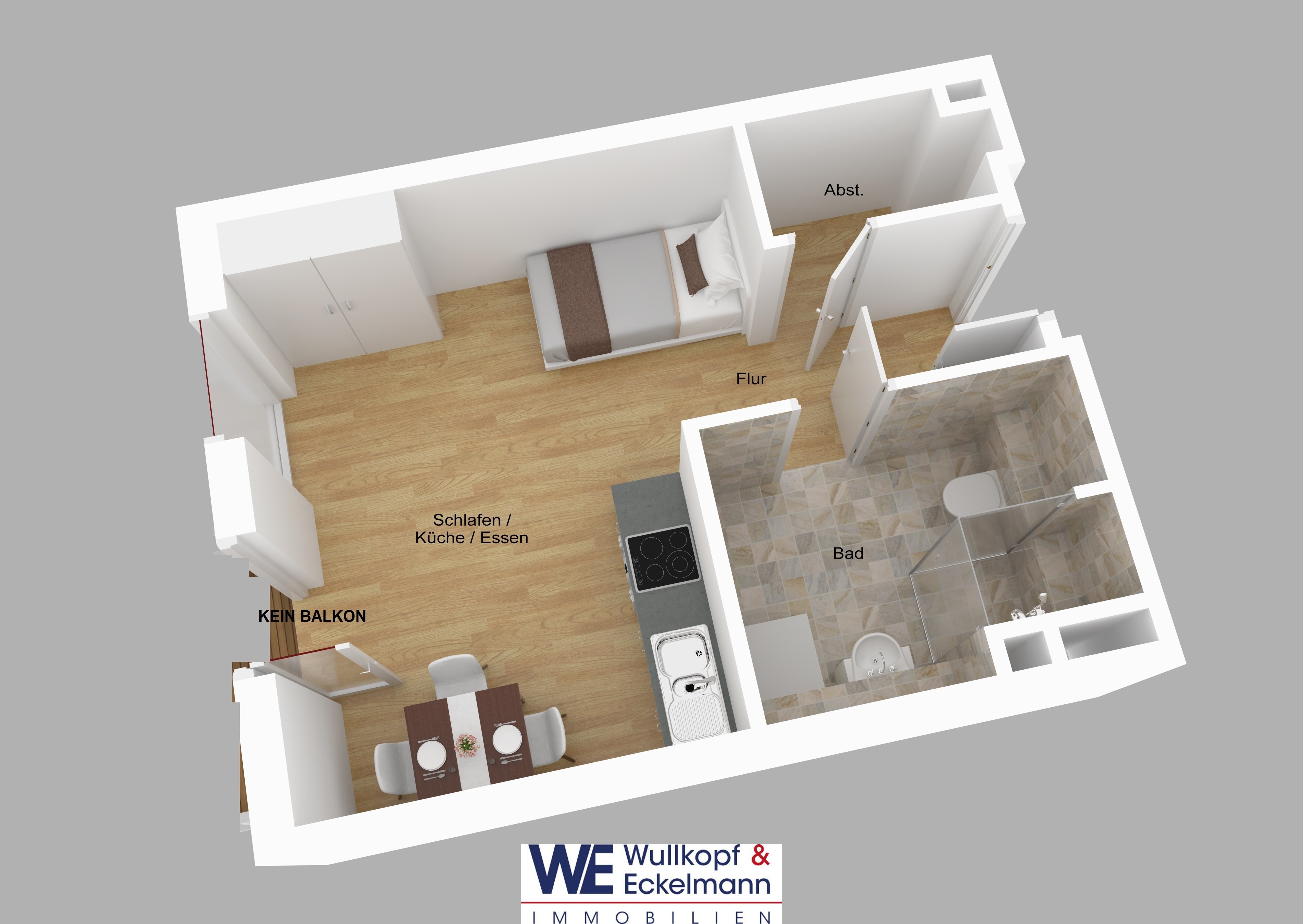 Wohnung zur Miete 592 € 1 Zimmer 29,6 m²<br/>Wohnfläche 1.<br/>Geschoss Alsterdorf Hamburg 22297