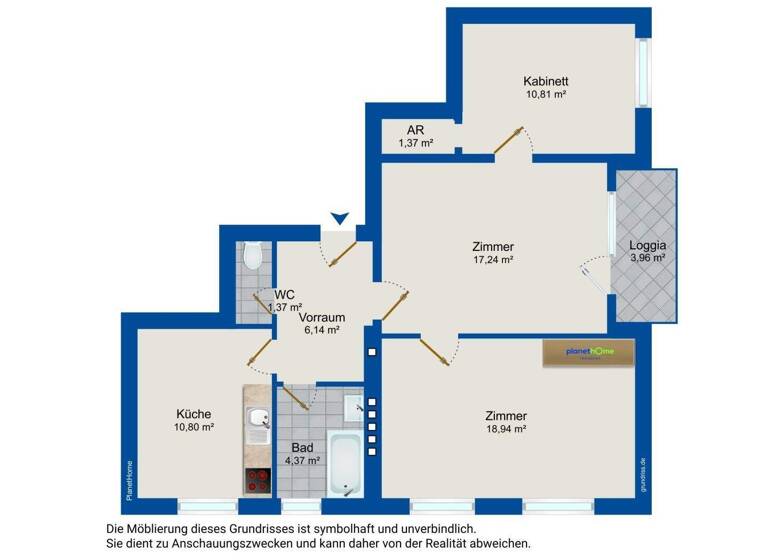 Wohnung zum Kauf 298.000 € 3 Zimmer 75 m² 4. Geschoss Wien 1170