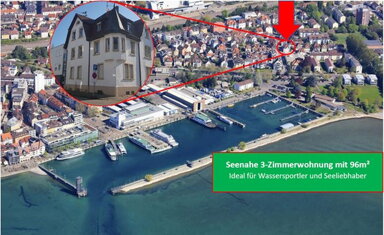 Wohnung zur Miete 1.375 € 3 Zimmer 96 m² 2. Geschoss frei ab 01.01.2025 Hünistraße 8 Friedrichshafen - Mitte 1 Friedrichshafen 88045