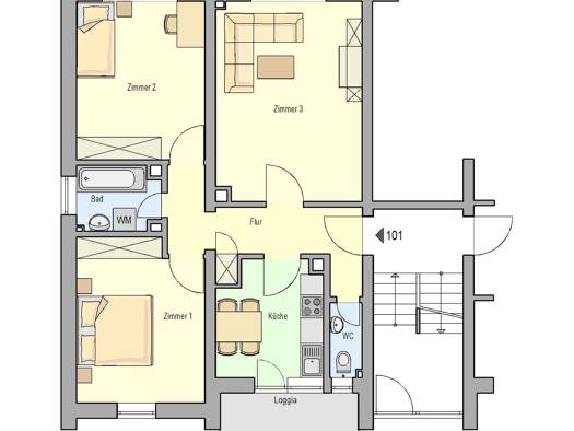 Wohnung zur Miete 713 € 3 Zimmer 72,8 m² EG frei ab 01.12.2026 Am Steinberg 64 Reichelsdorf Nürnberg 90453