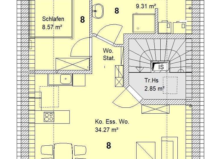 Wohnung zum Kauf provisionsfrei 262.600 € 2 Zimmer 54,4 m² 1. Geschoss Burgau 89331