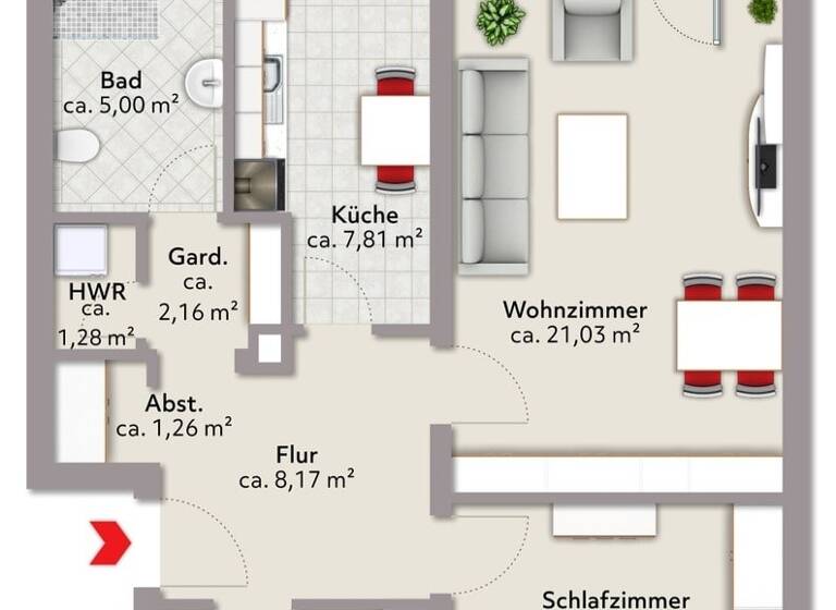 Wohnung zum Kauf 245.000 € 3 Zimmer 77,4 m²<br/>Wohnfläche 2.<br/>Geschoss ab sofort<br/>Verfügbarkeit Ochenbruck Schwarzenbruck 90592