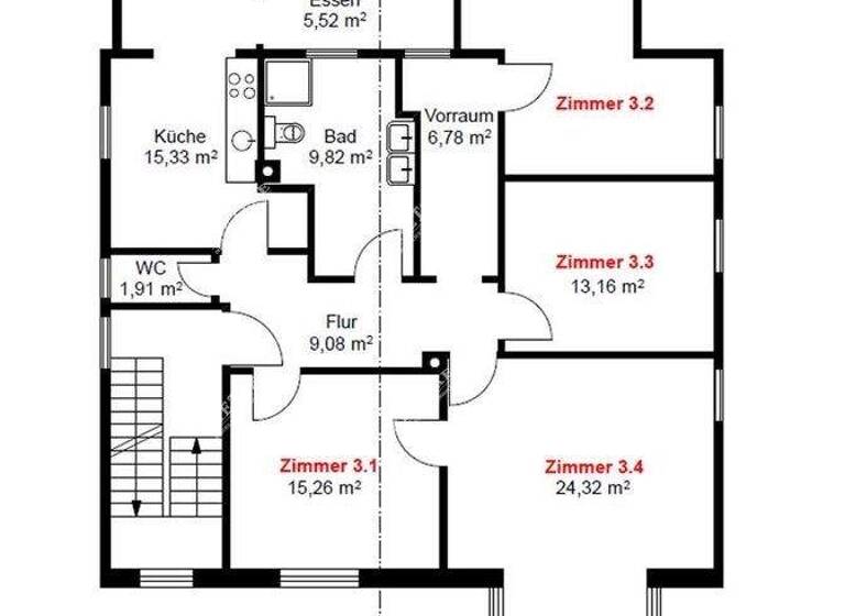 Wohnung zur Miete 1.600 € 4 Zimmer 115,6 m² 3. Geschoss frei ab sofort Uhlbacher Str. 76 Obertürkheim Stuttgart 70329