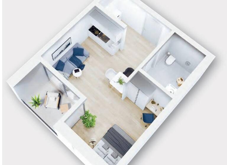 Wohnung zur Miete 680 € 1 Zimmer 41,7 m² Geschoss 4/6 frei ab sofort Münchener Straße Innenstadt Rosenheim 83022