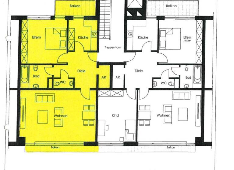 Wohnung zur Miete 740 € 2 Zimmer 82 m² Geschoss 3/6 frei ab sofort Paul-Reusch-Str. 26 Altstadt-Mitte Oberhausen 46045