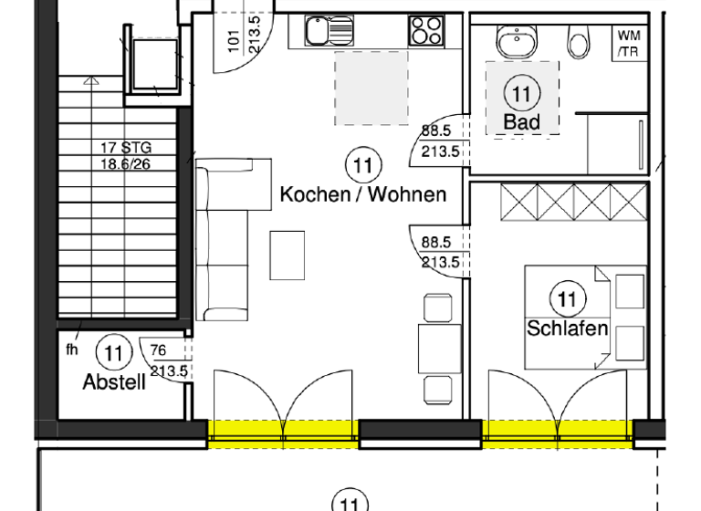 Terrassenwohnung zur Miete - Neubau 780 € 2 Zimmer Dachgeschoss, 2.<br/>Geschoss Burgstr. Lissendorf 54587