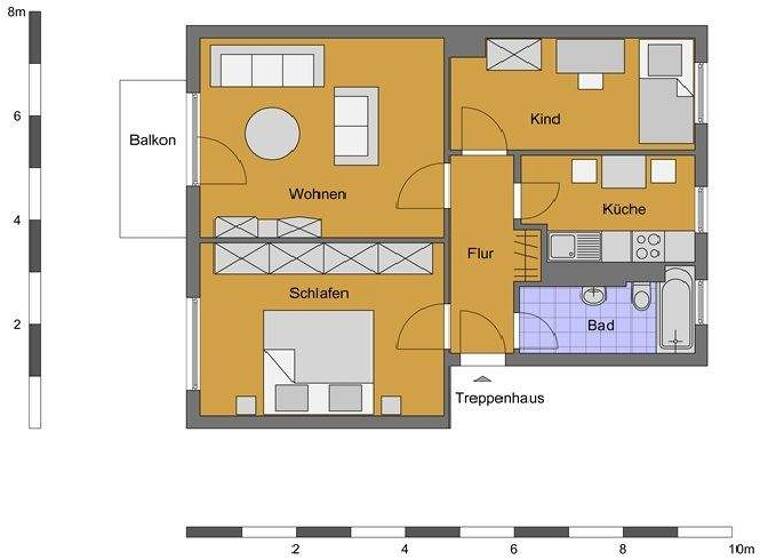 Wohnung zur Miete 443 € 3 Zimmer 61,4 m² EG frei ab 01.03.2026 Seehäuser Weg 80 Oschersleben 39387