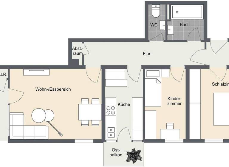 Wohnung zum Kauf 199.000 € 3 Zimmer 82 m² 7. Geschoss Thalfingen 89275