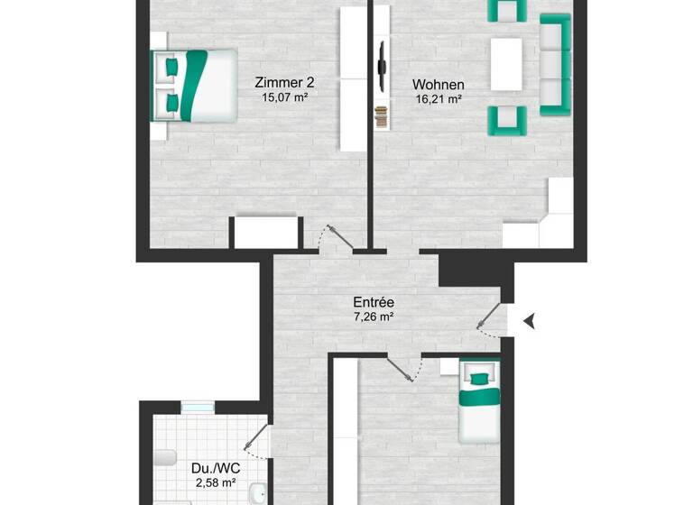 Wohnung zum Kauf 279.000 € 3 Zimmer 59,7 m² 4. Geschoss 134 Bis Boulevard Gambetta Parc Impérial - Le Piol Nizza 06000