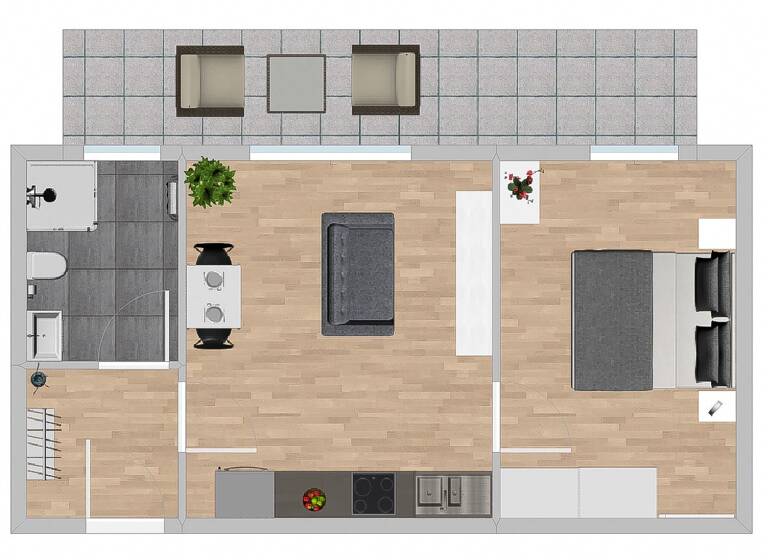 Wohnung zur Miete 860 € 2 Zimmer 53 m² frei ab 01.05.2026 Im Wasengärtle 13 Schliengen 79418