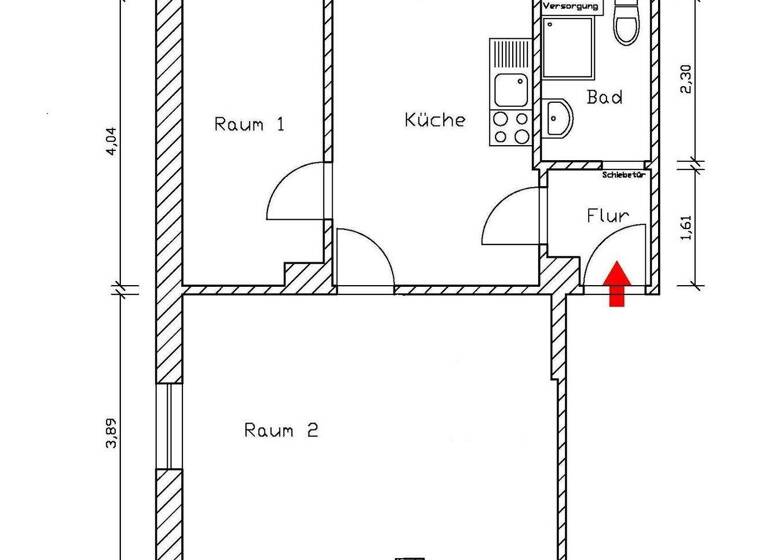 Wohnung zur Miete 408 € 2 Zimmer 47,9 m² 1. Geschoss frei ab 01.04.2026 Strelitzer Str. 10 Gohlis-Nord Leipzig 04157