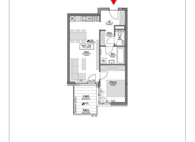Wohnung zum Kauf - Erstbezug 448.300 € 2 Zimmer 47,5 m² EG Auhofstraße Wien 1130