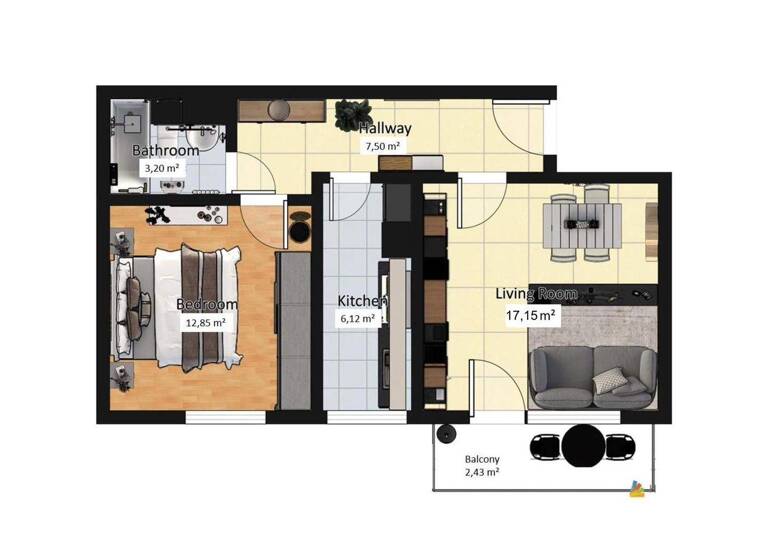 Wohnung zum Kauf 189.000 € 2 Zimmer 49 m² 1. Geschoss Unterhaunstadt Ingolstadt 85055