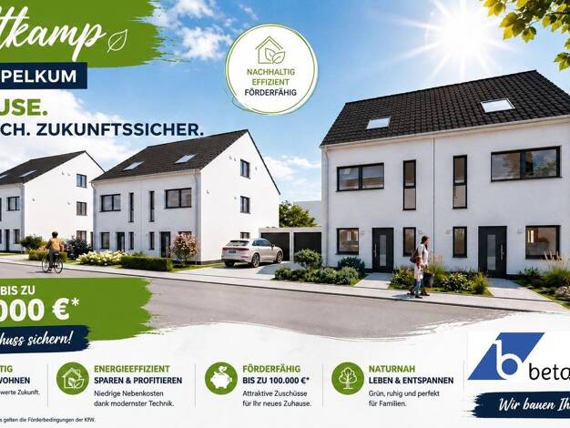 Doppelhaushälfte zum Kauf - Erstbezug provisionsfrei 444.100 € 5,5 Zimmer 123 m² 304 m² Grundstück Holtkamp 22 Pelkum Pelkum 59077