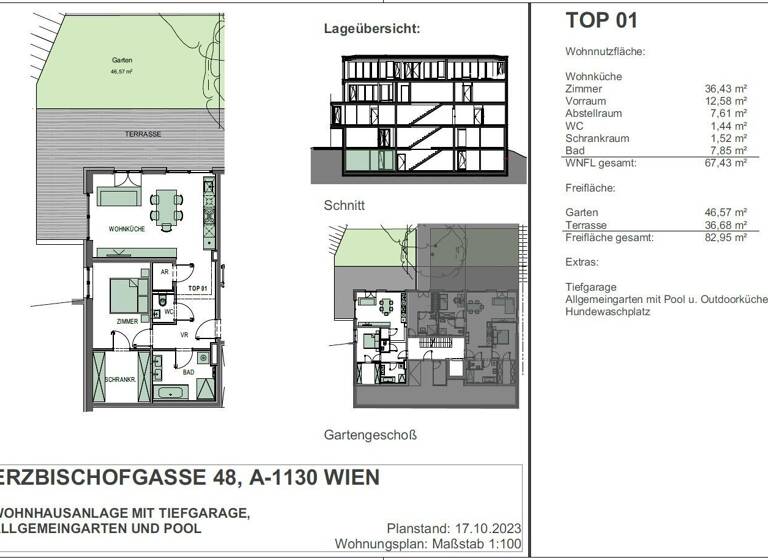 Wohnung zum Kauf - Erstbezug 885.000 € 2 Zimmer 67,4 m² EG Wien 1130