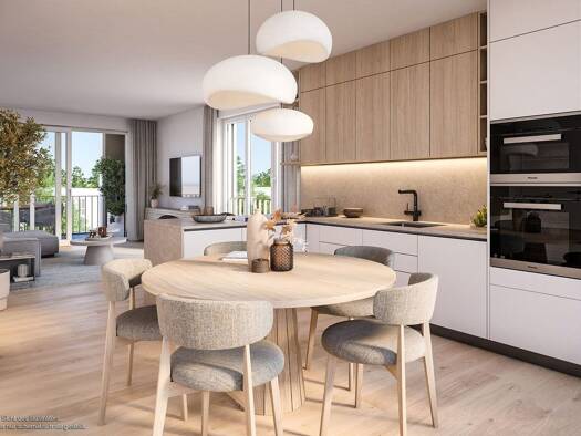 Terrassenwohnung zum Kauf - Neubau provisionsfrei 920.000 € 3 Zimmer 98,3 m² 3. Geschoss Schmetterlingsstraße 1 Heimstetten Kirchheim bei München 85551