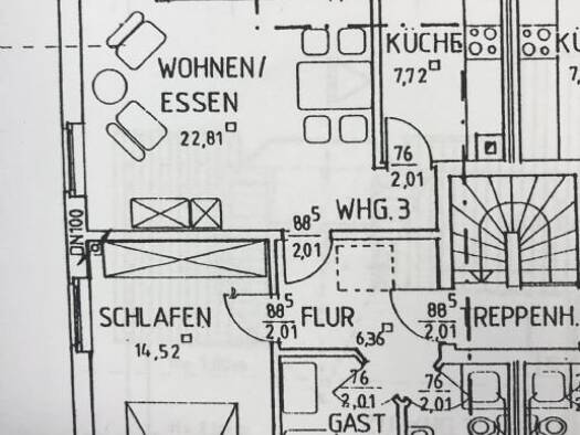 Wohnung zur Miete 720 € 3 Zimmer 80 m² 1. Geschoss frei ab sofort Loger Weg 1 Wiepenkathen Stade 21684