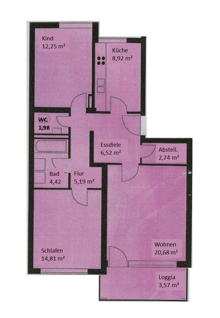 Wohnung zur Miete 700 € 3 Zimmer 81 m²<br/>Wohnfläche ab sofort<br/>Verfügbarkeit Schellenbergstr. Germering Germering 82110