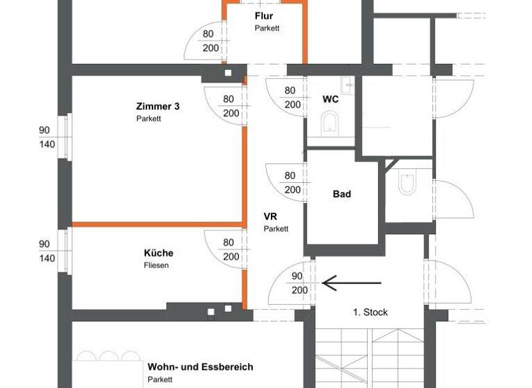 Wohnung zum Kauf 365.000 € 4 Zimmer 78 m² 1. Geschoss Wien 1130
