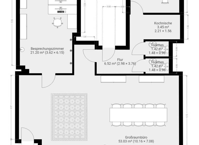 Praxisfläche zur Miete 300 € 2,5 Zimmer 81 m² Bürofläche Leipziger Str. 59 Pölbitz Zwickau 08058