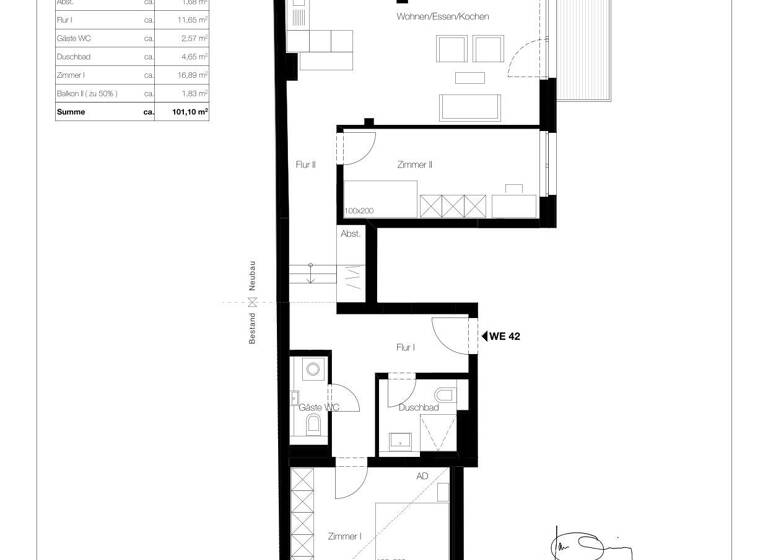 Wohnung zum Kauf provisionsfrei 817.000 € 3 Zimmer 101,1 m²<br/>Wohnfläche 1.<br/>Geschoss Aachener Straße 35-38 Wilmersdorf Berlin 10713
