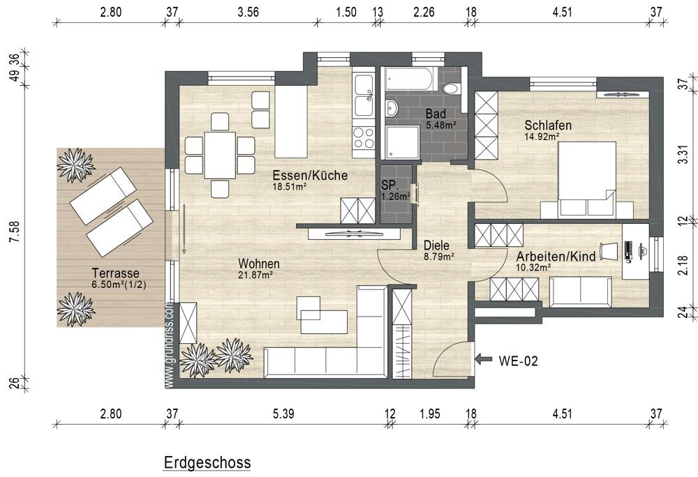 Wohnung zum Kauf 359.000 € 3,5 Zimmer 88 m²<br/>Wohnfläche EG<br/>Geschoss Neumarkt Neumarkt i.d. OPf. 92318