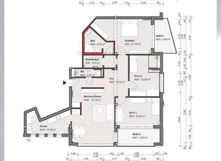 Wohnung zur Miete 1.500 € 4 Zimmer 131 m² Jügesheim Rodgau 63110